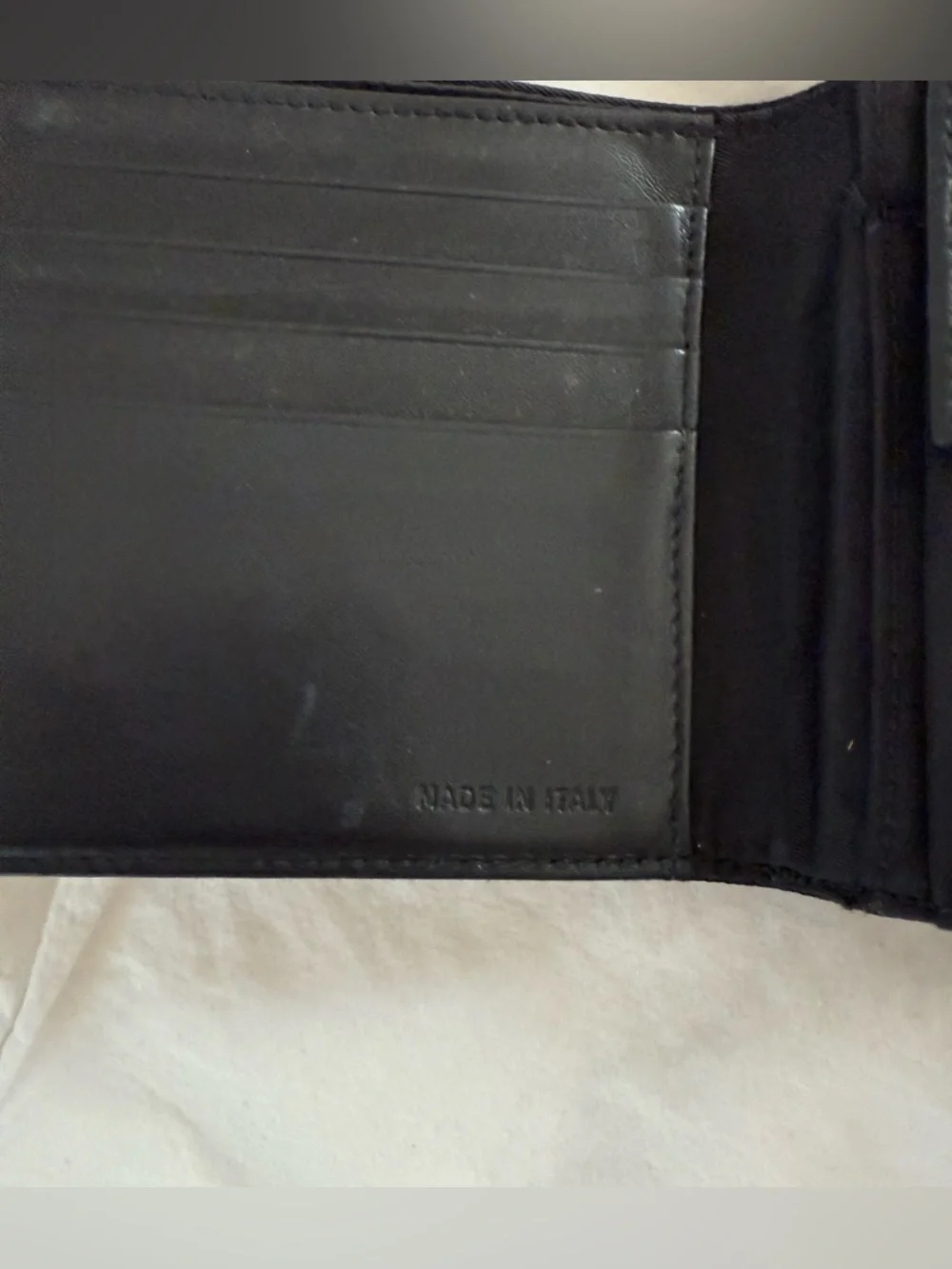Prada triangle logo bifold wallet
